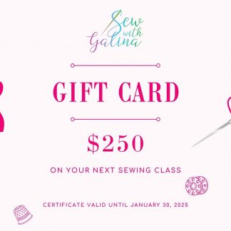 Gift card valued at $250